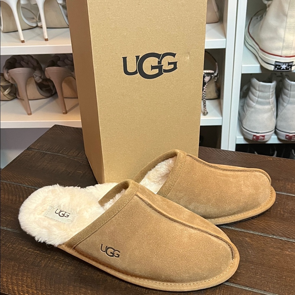 UGG Chestnut Suede Slip-Ons